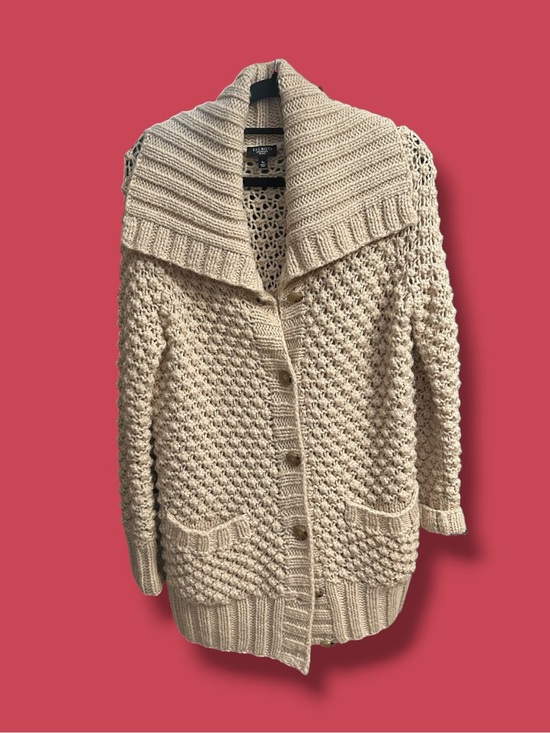 Talbots Sweaters - Talbots Chunky Knit Shawl Collar Cardigan - Cream